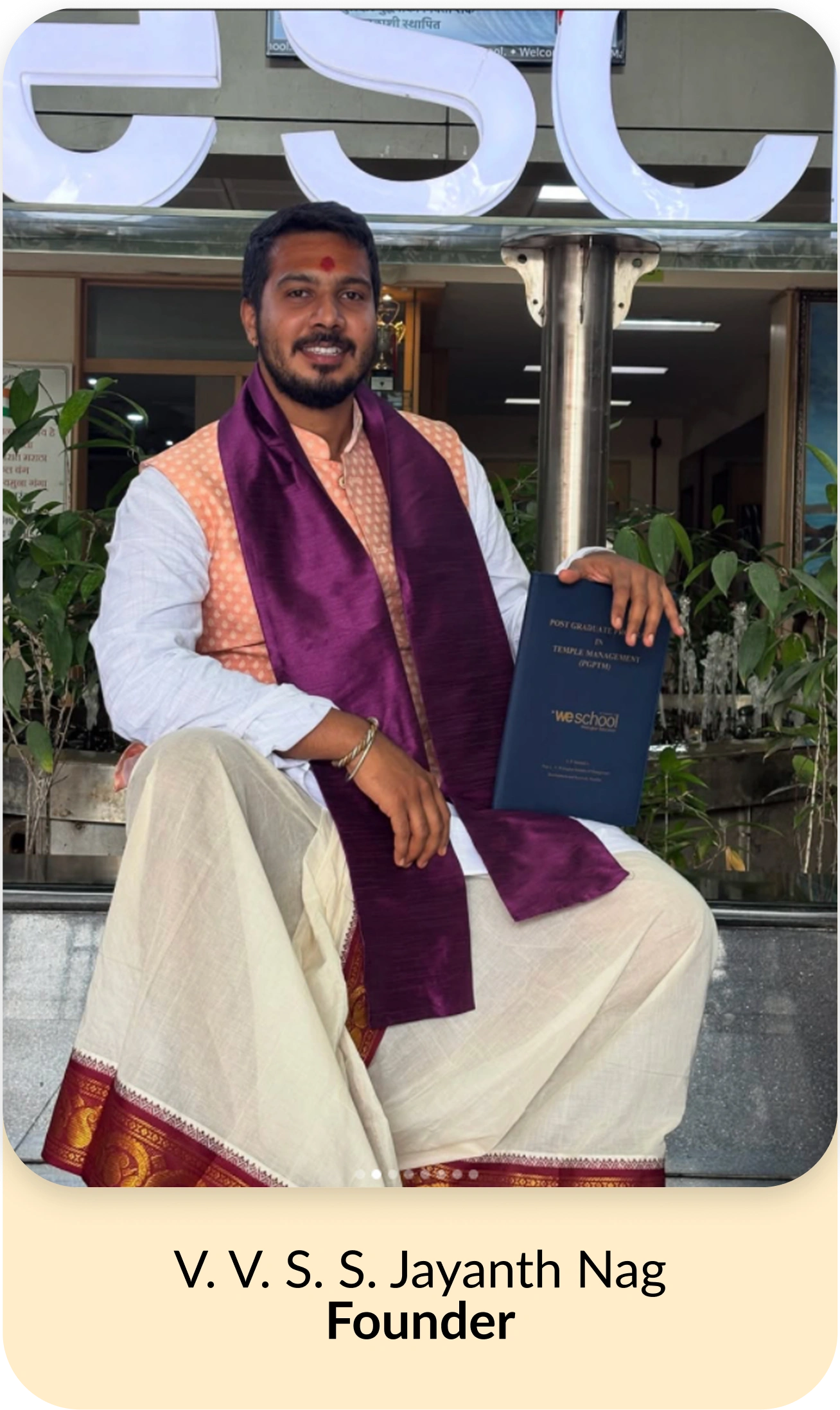 V. V. S. S. Jayanth Nag, Founder